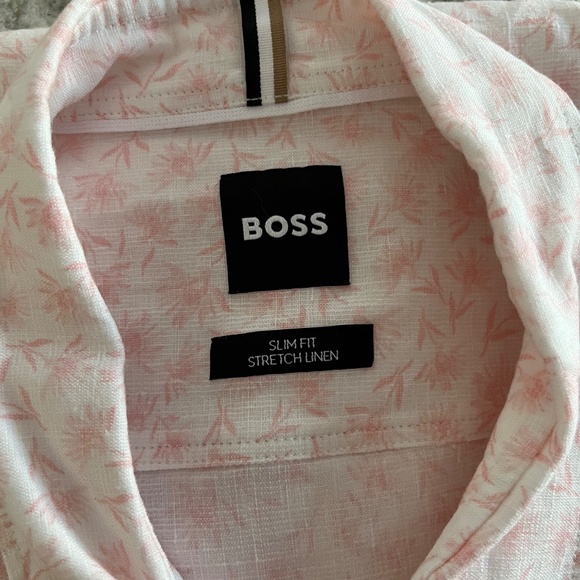 Hugo Boss Stretch Linen Short Sleeve Shirt - Picture 3 of 3